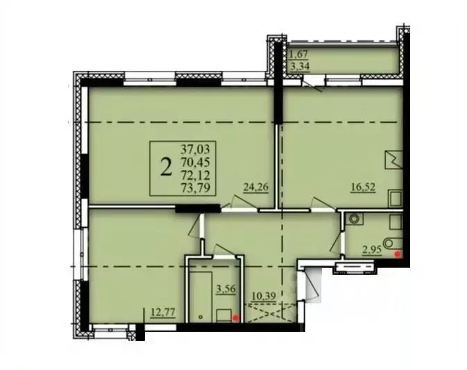 2-к кв. Башкортостан, Уфа Затон-Восточный жилрайон, Паруса жилой ... - Фото 1
