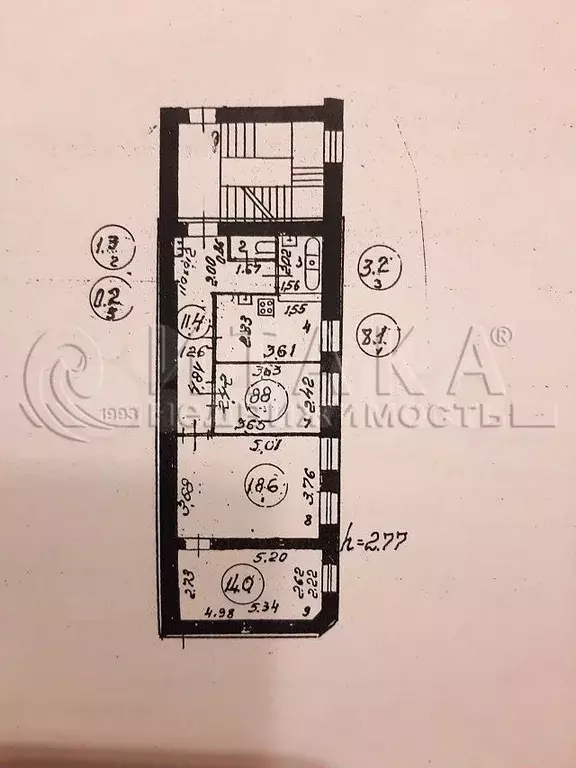 3-к. квартира, 65,6 м, 2/4 эт. - Фото 0