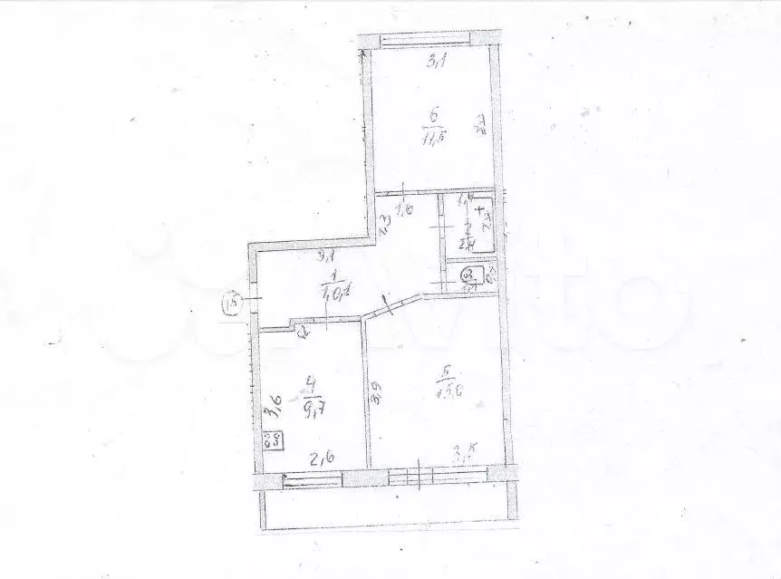 2-к. квартира, 49,8 м, 2/3 эт. - Фото 0