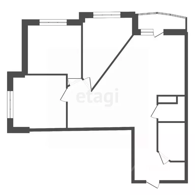 3-к кв. Калужская область, Обнинск ул. Усачева, 19 (88.8 м) - Фото 2