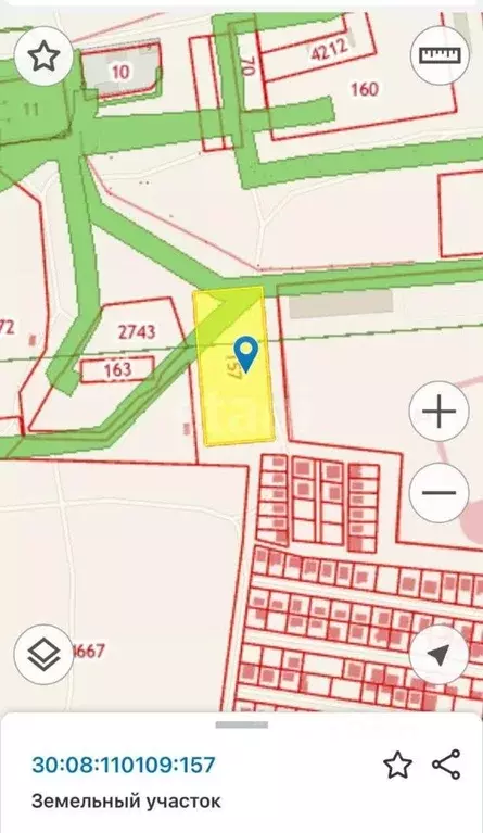 Участок в Астраханская область, Наримановский район, с. Солянка ул. ... - Фото 1