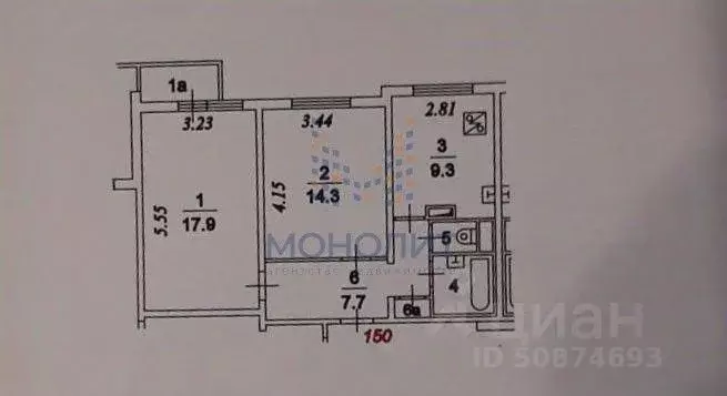 2-к кв. Москва Новгородская ул., 30 (53.6 м) - Фото 1