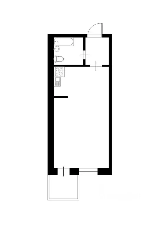 1-к кв. Санкт-Петербург Варшавская ул., 19к5 (25.0 м) - Фото 2