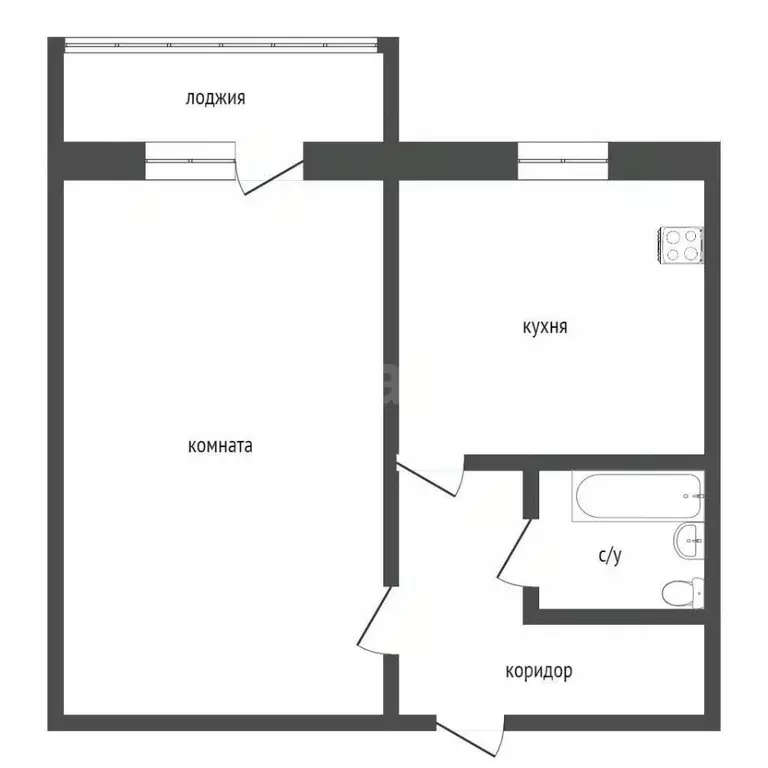 1-к кв. Курганская область, Курган ул. Панфилова, 17А (32.7 м) - Фото 2