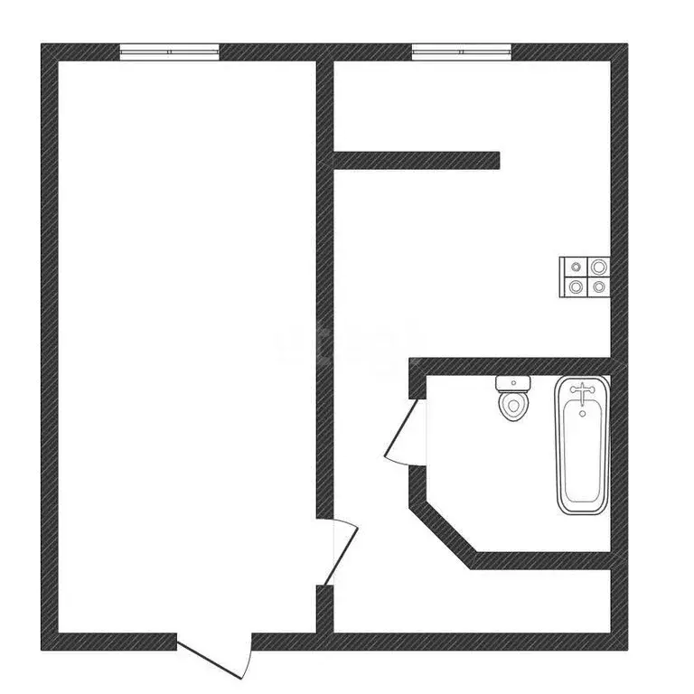 1-комнатная квартира: Черкесск, Комсомольская улица, 40 (30.6 м) - Фото 2