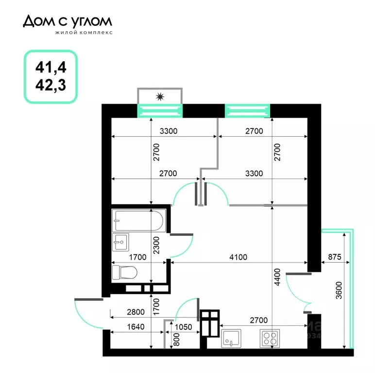 2-к кв. Приморский край, Владивосток ул. Нейбута, 137с1 (42.3 м) - Фото 1