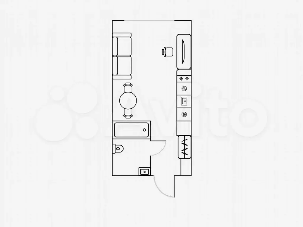 Квартира-студия, 19 м, 2/7 эт. - Фото 0