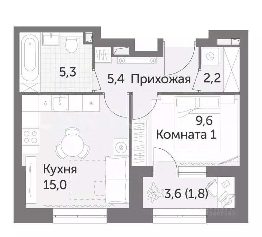 2-к кв. Москва ул. Вильгельма Пика, 1 (38.0 м) - Фото 2