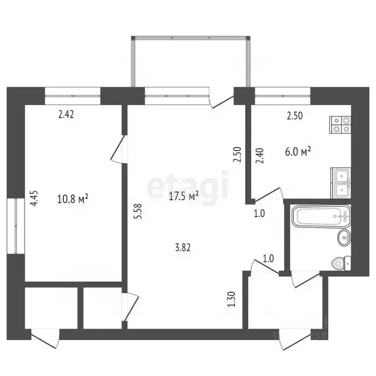 2-к кв. Вологодская область, Вологда ул. Маяковского, 22 (40.5 м) - Фото 1