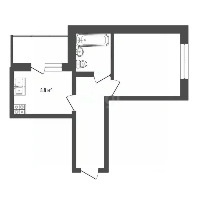 1-к кв. Севастополь ул. Комбрига Потапова, 37к3 (39.3 м) - Фото 1