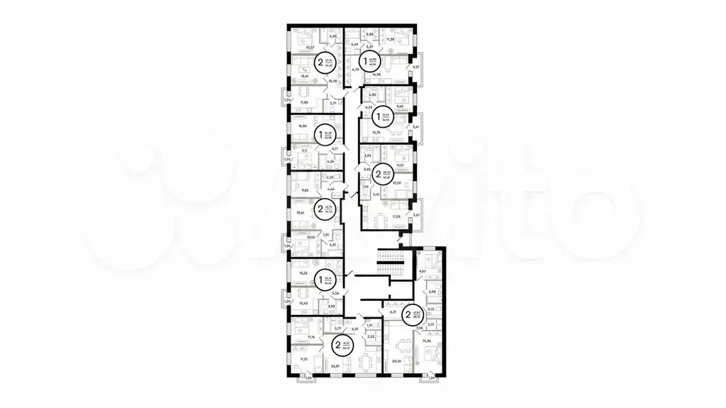 2-к. квартира, 68,8 м, 3/4 эт. - Фото 1