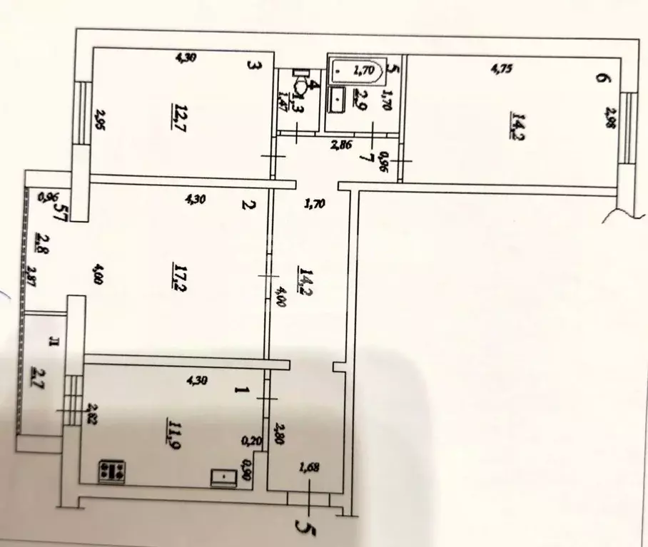 3-к кв. Самарская область, Самара пер. Карякина, 1 (77.2 м) - Фото 2
