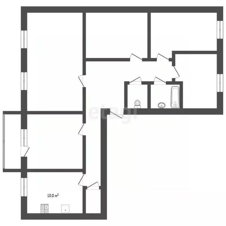 5-к кв. Тюменская область, Тюмень Ткацкий проезд, 18 (85.5 м) - Фото 1