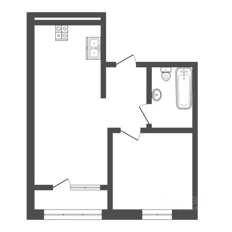 1-к кв. Тюменская область, Тюменский муниципальный округ, д. Патрушева ... - Фото 2