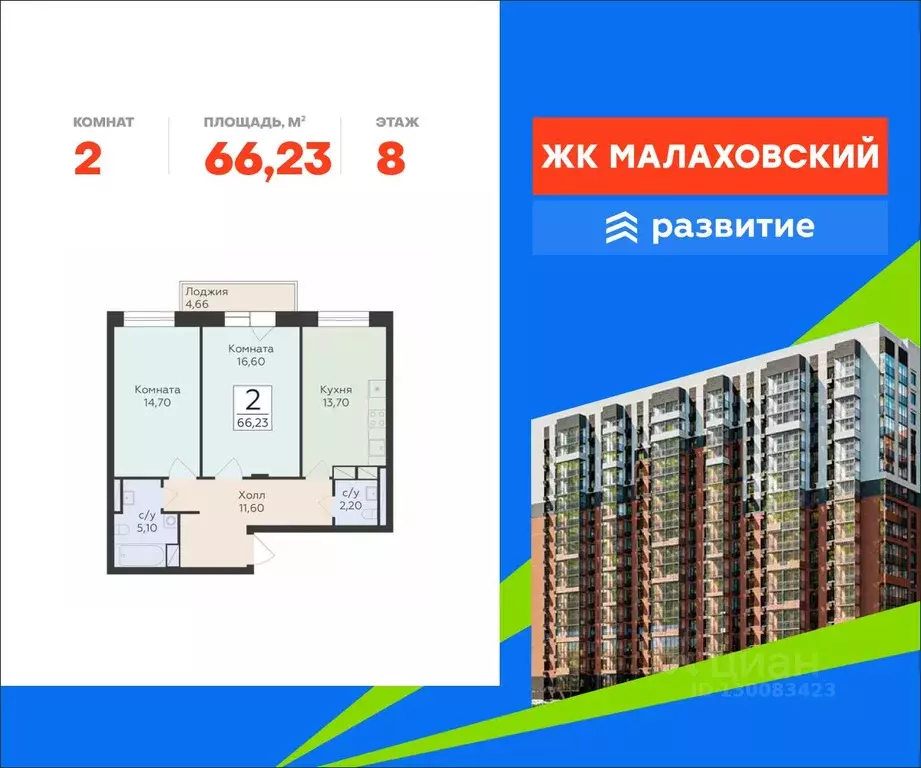 2-к кв. Московская область, Раменский муниципальный округ, Родники пгт ... - Фото 1