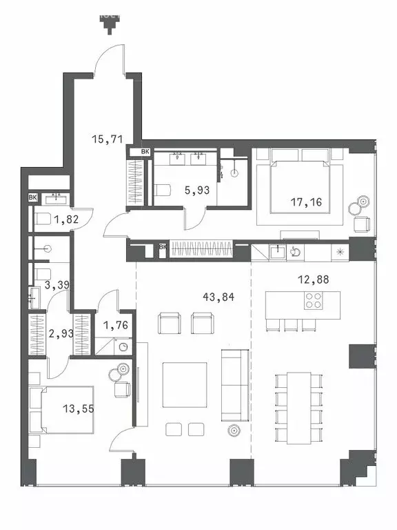 2-комнатная квартира: Москва, Садовая-Сухаревская улица, 14с1 (120.59 ... - Фото 0