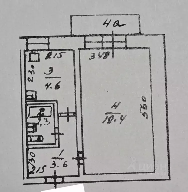 1-к кв. Астраханская область, Астрахань ул. Куликова, 44 (29.9 м) - Фото 2