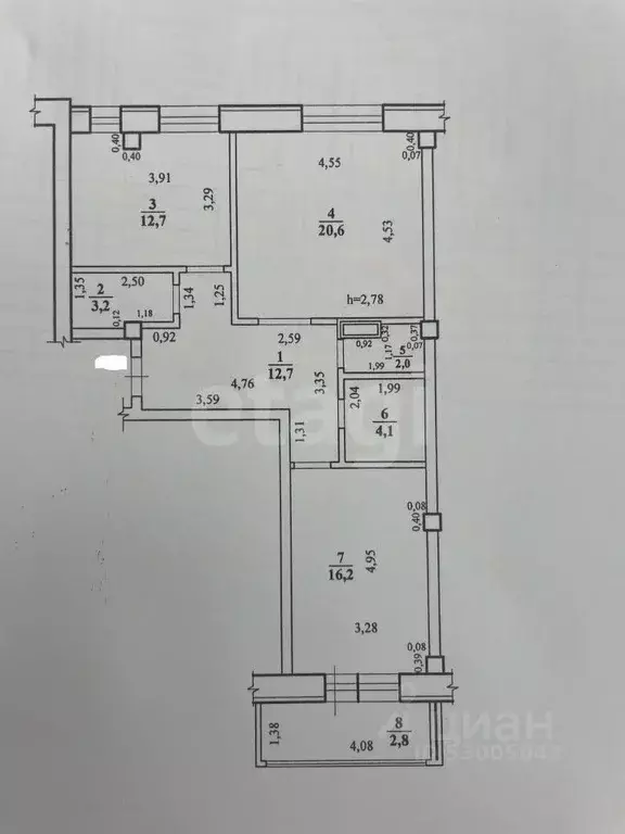 2-к кв. Забайкальский край, Чита ул. Кочеткова, 50 (74.3 м) - Фото 2