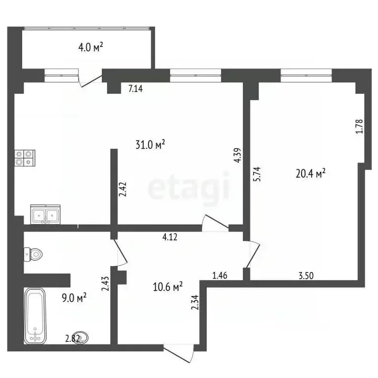 2-к кв. Самарская область, Самара просека 6-я, 165 (75.0 м) - Фото 2