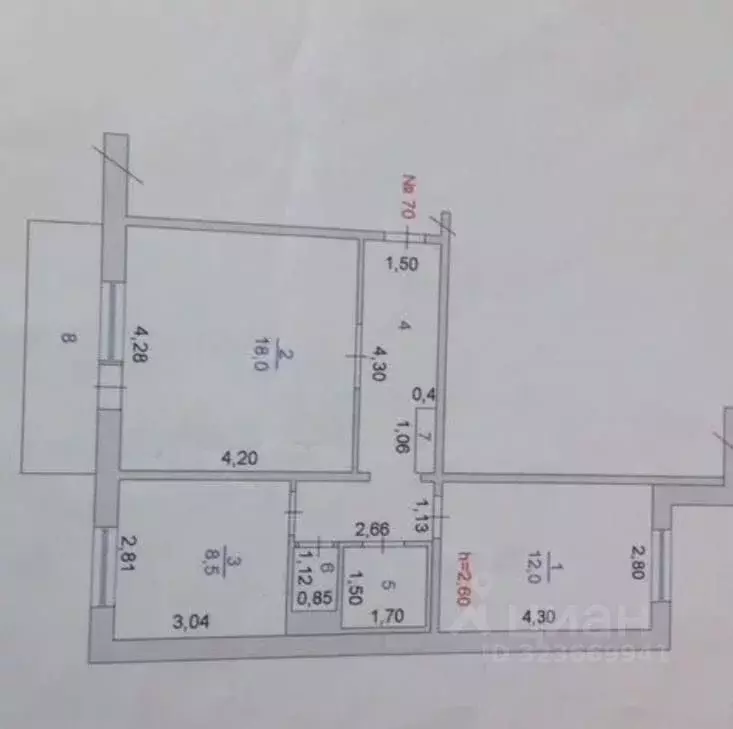 2-к кв. Ханты-Мансийский АО, Нефтеюганск 16-й мкр, 8 (54.0 м) - Фото 2