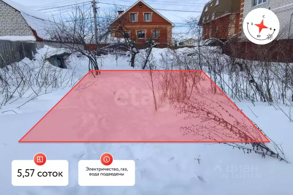 Участок в Ульяновская область, Ульяновск ул. Сергея Тюленина, 6 (5.57 ... - Фото 2