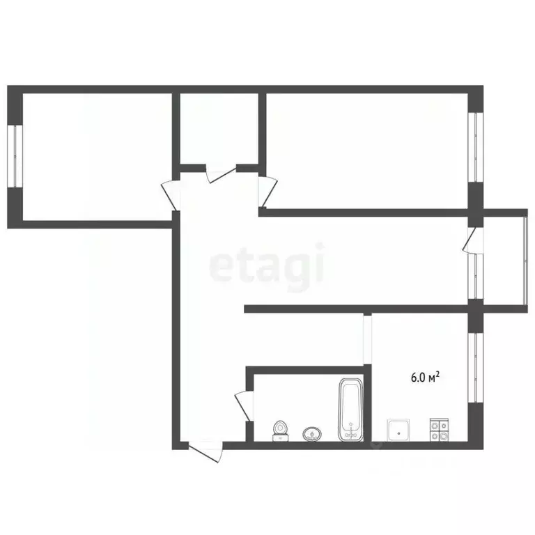 3-к кв. Нижегородская область, Навашино просп. Корабелов, 2 (53.8 м) - Фото 1