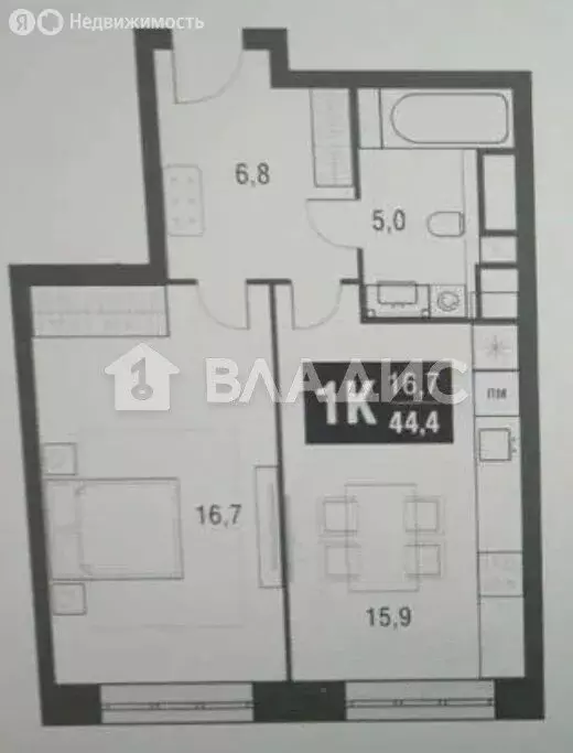 1-комнатная квартира: Москва, проезд Серебрякова, 11к2 (44.2 м) - Фото 0