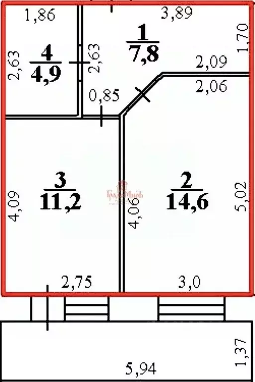 1-к кв. Владимирская область, Александров ул. Жулева, 4к5 (46.7 м) - Фото 1