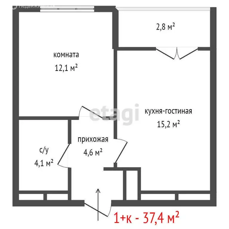 1-комнатная квартира: Екатеринбург, улица 8 Марта, 204Г (37.4 м) - Фото 0