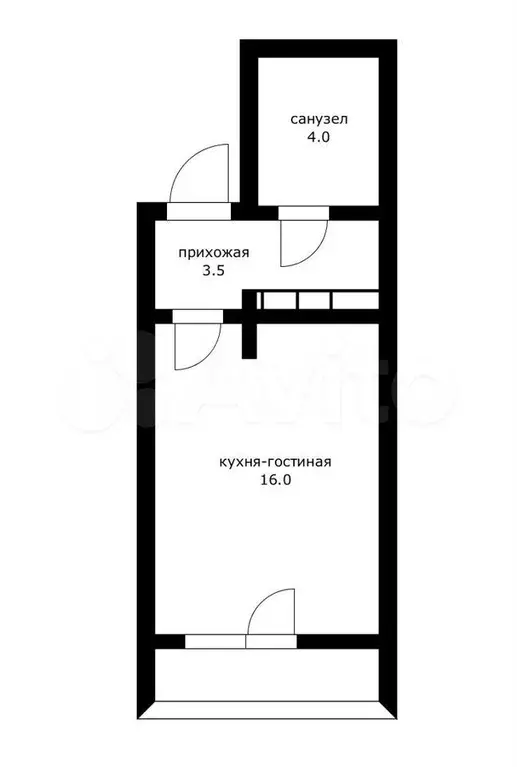 Квартира-студия, 25 м, 11/16 эт. - Фото 0