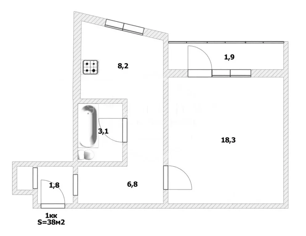1-к кв. Калининградская область, Калининград ул. Лилии Иванихиной, 4 ... - Фото 2