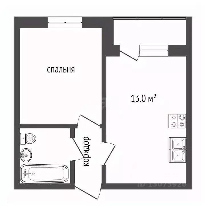 1-к кв. Ярославская область, Рыбинск Юбилейная ул., 54к2 (38.1 м) - Фото 1