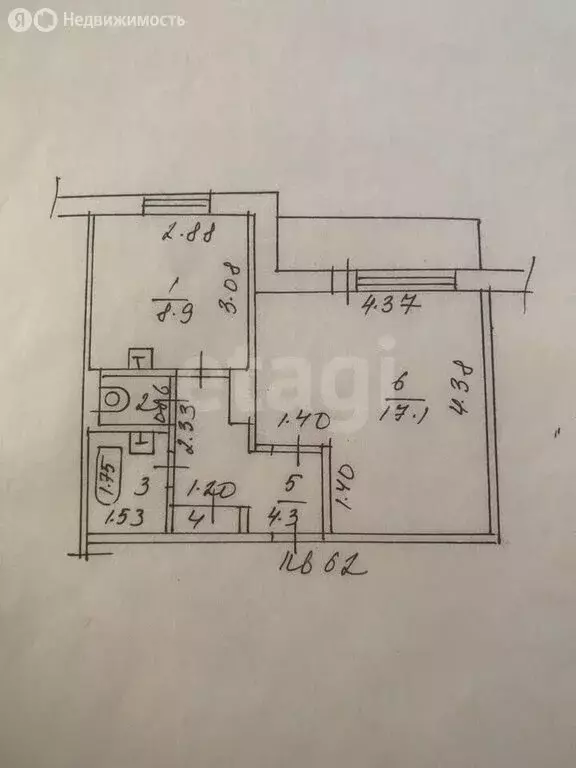 1-комнатная квартира: Барнаул, проспект Строителей, 38 (35.7 м) - Фото 2