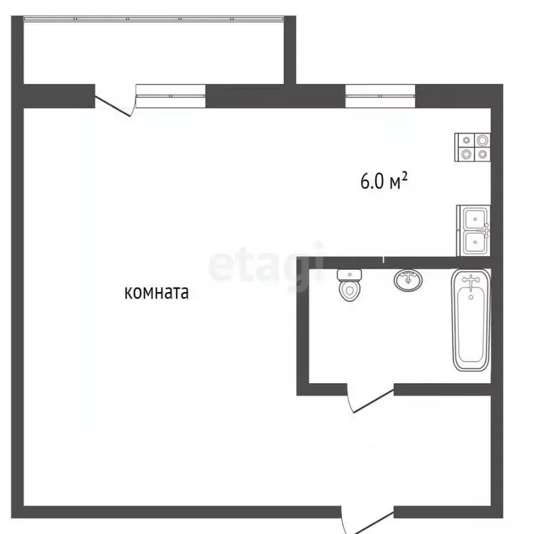 1-к кв. Ярославская область, Ярославль ул. Чкалова, 5 (30.0 м) - Фото 2