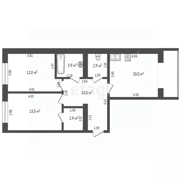 2-к кв. Ростовская область, Неклиновский район, с. Новобессергеневка, ... - Фото 2