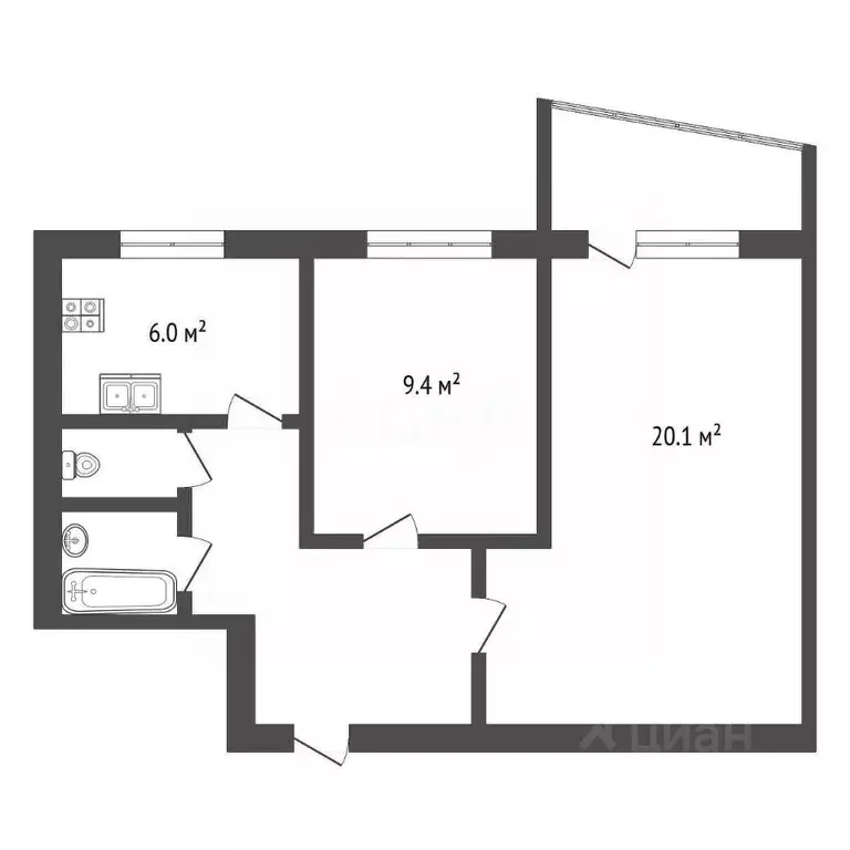 2-к кв. Москва Елецкая ул., 16К3 (46.0 м) - Фото 1