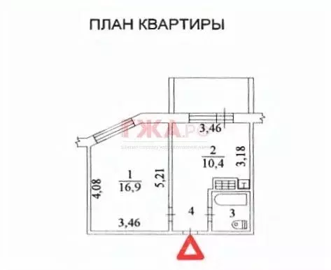 1-к кв. Саха (Якутия), Нерюнгри ул. Карла Маркса, 5/1 (34.0 м) - Фото 1
