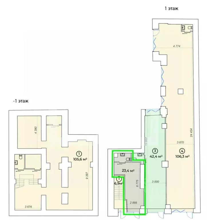 Помещение свободного назначения в Москва Большой Сухаревский пер., ... - Фото 2