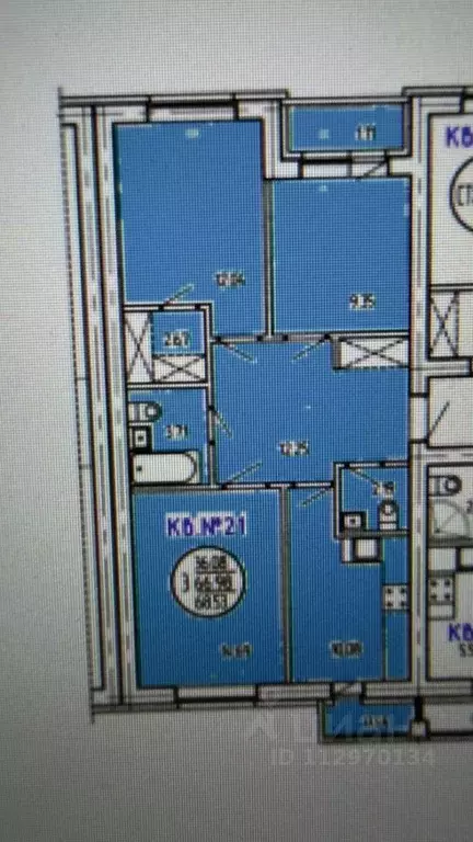 3-к кв. Башкортостан, Уфа ул. Бородинская, 11/1 (67.5 м) - Фото 2