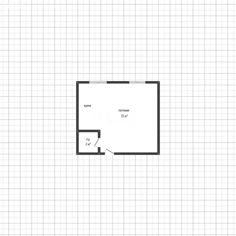 Квартира-студия: Махачкала, проспект Насрутдинова, 272 (37 м) - Фото 1