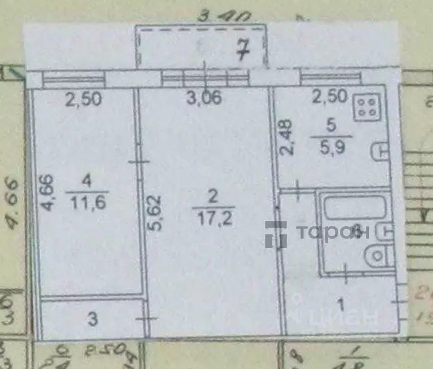 2-к кв. Челябинская область, Челябинск Каслинская ул., 50 (44.6 м) - Фото 1