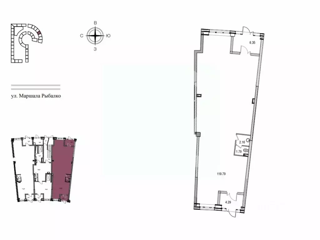 Помещение свободного назначения в Москва ул. Маршала Рыбалко, 2к9 (187 ... - Фото 2