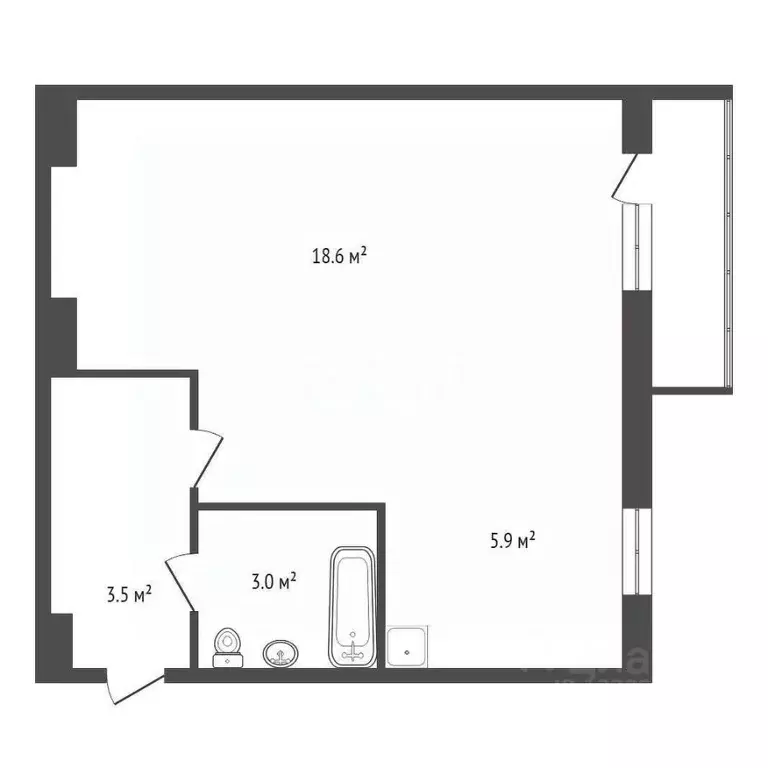 1-к кв. Красноярский край, Красноярск ул. Щорса, 3 (33.0 м) - Фото 2