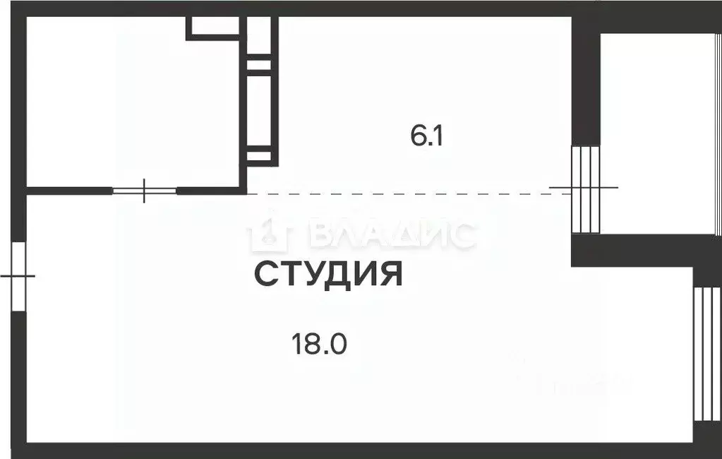 Студия Москва ул. Яворки, 1к5 (28.0 м) - Фото 2