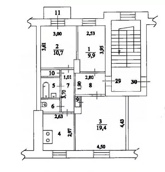 3-к кв. Свердловская область, Нижний Тагил просп. Вагоностроителей, 11 ... - Фото 2