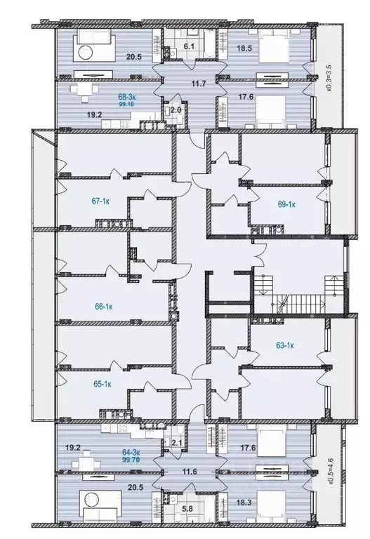 3-к кв. Калининградская область, Зеленоградск ул. Гагарина, 87 (99.1 ... - Фото 1