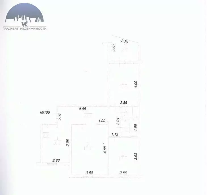 3-к кв. Татарстан, Казань Минская ул., 16 (62.9 м) - Фото 2