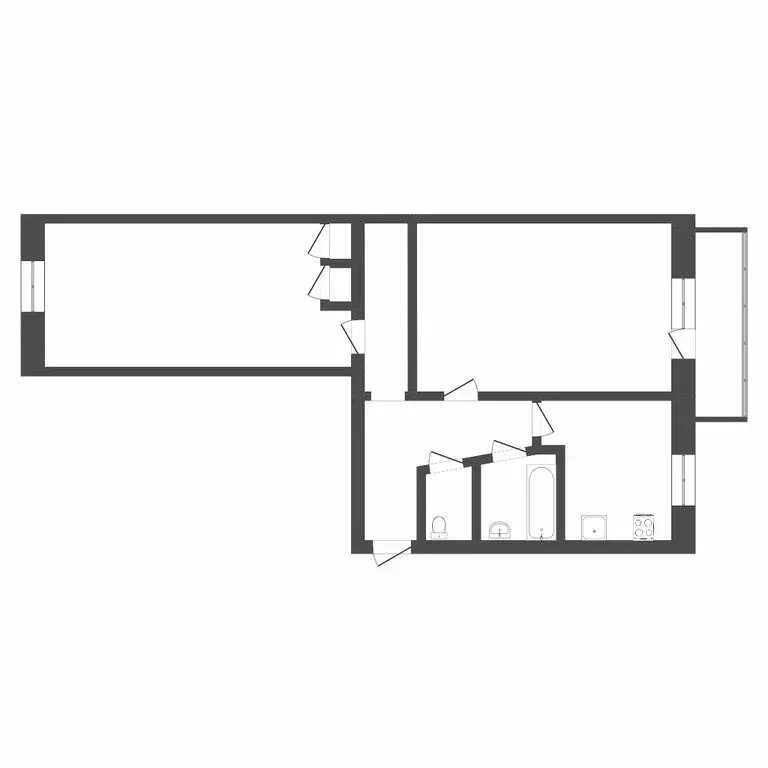 2-комнатная квартира: Тюмень, Волгоградская улица, 119 (46.7 м) - Фото 0