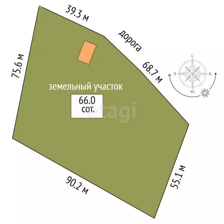 Дом в Орловка, Садовая улица (54 м) - Фото 1