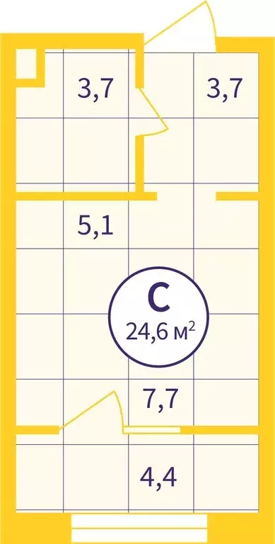 Квартира-студия: Екатеринбург, улица Коперника (22.37 м) - Фото 1